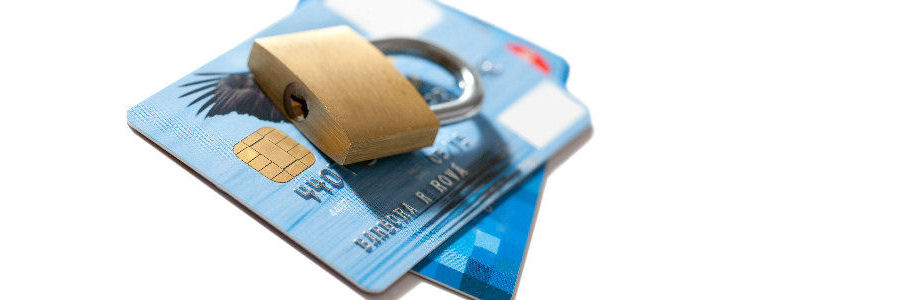 Secure credit cards illustrating online payments